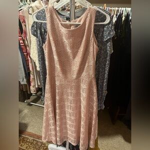 Danny and Nicole Pink lace sleeveless dress